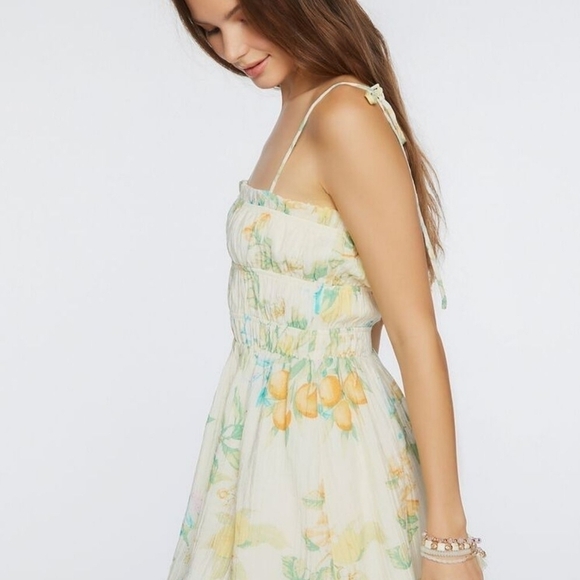 Forever 21 Floral Print Tie-Strap Mini Dress Size VARIOUS - Picture 6 of 10